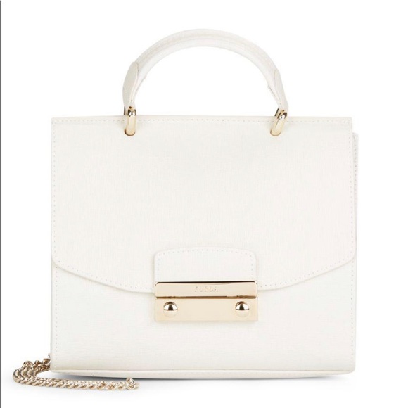 Furla Handbags - White Furla Handbag with Bag Strap